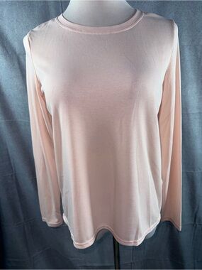 2565-Mondetta Long Sleeve Crewneck Top in Soft Blush